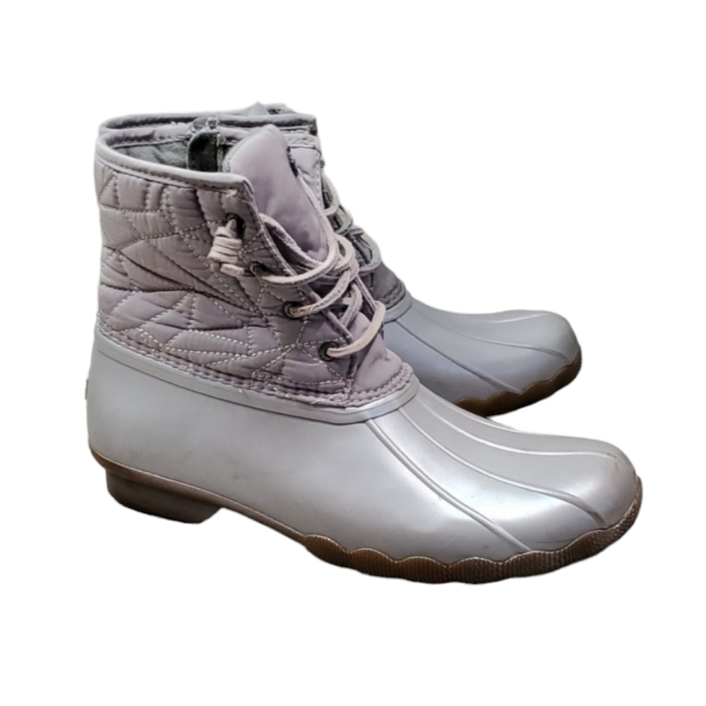 Sperry Womens Seacycled saltwater Duck Rubber Waterproof Boots shoes sz 6M